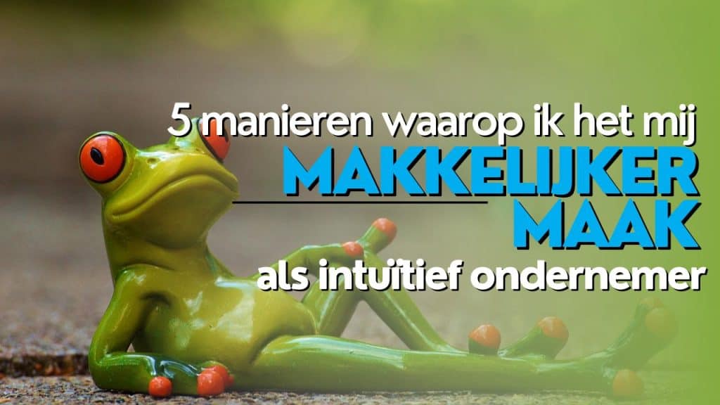 5 manieren waarop ik het mij makkelijker maak als intuitief ondernemer